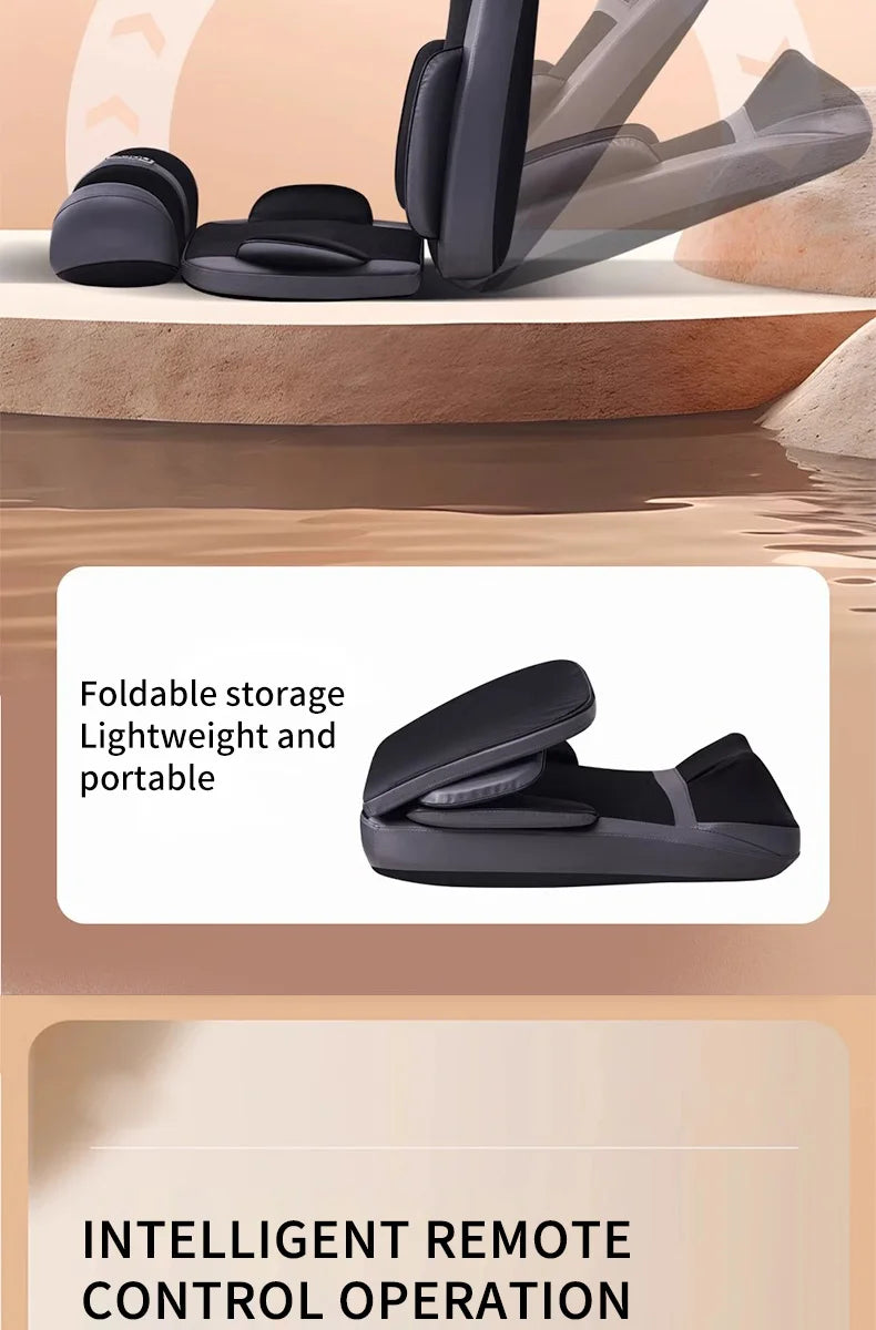 Nova Mart Shiatsu Neck and Back Massager with Heat, 3D kneading chair pad showing ergonomic design and flexible massage nodes.