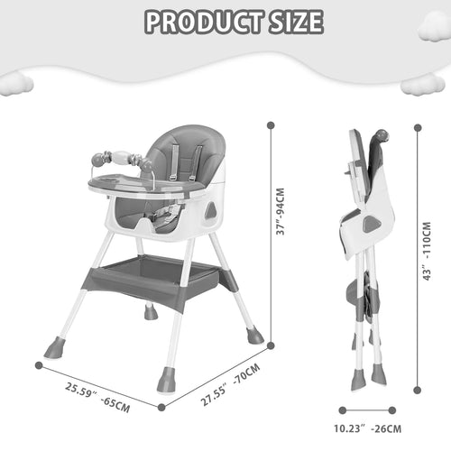 Foldable Baby High Chair Antislip Pad – 6 months