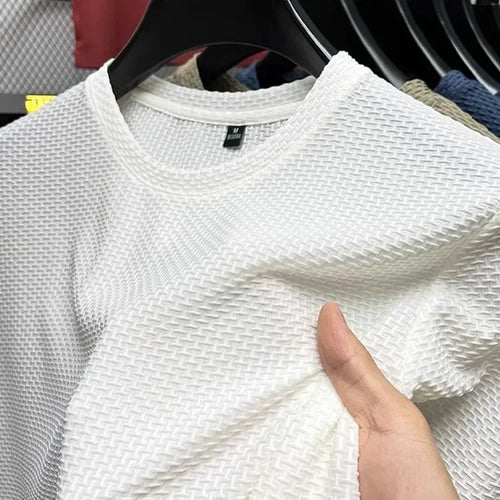 Men's Bamboo Ice Silk Mesh T-Shirt – Cooling Fabric