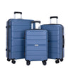 Travelhouse 3-piece hard-shell luggage set by Nova Mart with TSA locks, featuring durable PP material and modern design.