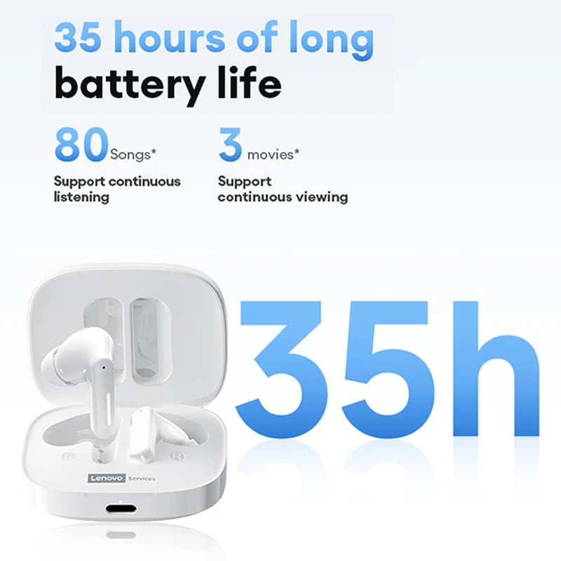 Lenovo LE209 ANC earbuds with HiFi 12mm drivers and 30-hour battery, black in-ear headphones with sleek design.