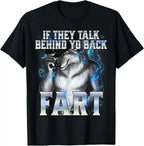 Unisex men's Funny Wolf graphic T-shirt featuring humor slogan, streetwear style, in a casual Nova Mart fashion design.