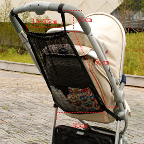 Baby Stroller Mesh Storage Bag – Large Capacity