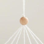 Wooden baby crib mobile with soft felt cartoon bear and music box, designed for nursery decoration by Nova Mart