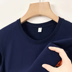 Men's Korean casual cotton round neck T-shirt by Nova Mart, shown in a relaxed fit with soft fabric and simple design.