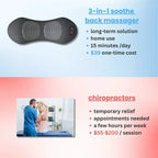 Nova Mart 3-in-1 back massager with heat and vibration for back pain relief, showing ergonomic design and control panel.