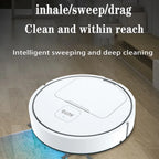 Nova Mart 3-in-1 robotic vacuum cleaner with mop and sweep, showing sleek design and adjustable cleaning brushes.