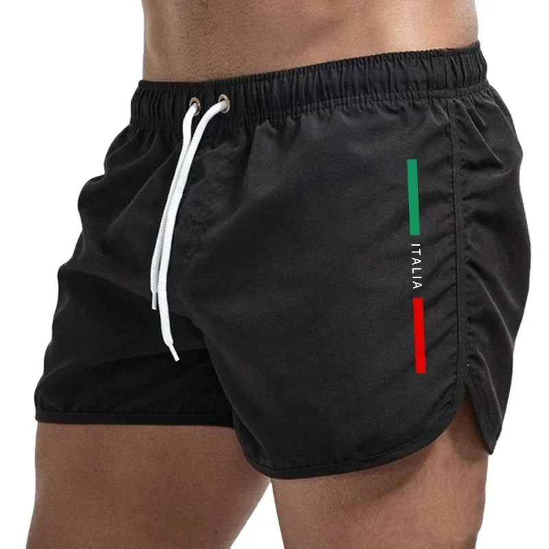 Men's Italy summer casual board shorts by Nova Mart with vibrant print, lightweight fabric, and comfortable fit for beach or casual wear.
