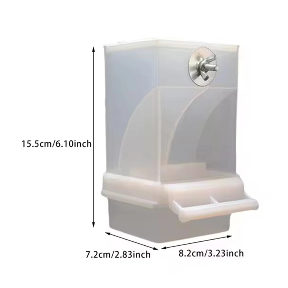 No Mess Automatic Bird Feeder Transparent Food Container Cage Parrot Feeder Accessories for Small Birds Parrot - Image 5