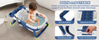 Collapsible Nova Mart baby bathtub with built-in thermometer and floating cushion for safe, comfortable bathing.