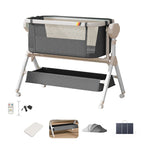 Nova Mart automatic rocking baby bassinet with built-in music and lights, designed for newborns and infants.