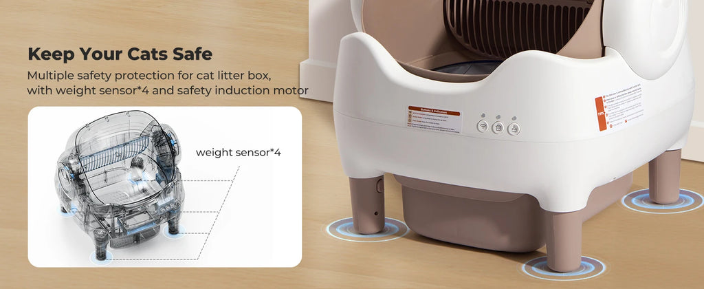 Self Cleaning Litter Box, Automatic Cat Litter Box with APP Control, Odor-Free  Large Waste Bin, Open-Top for Multi Cats - Image 9