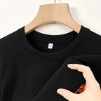 Men's Korean casual cotton round neck T-shirt by Nova Mart, shown in white with short sleeves and a classic fit.