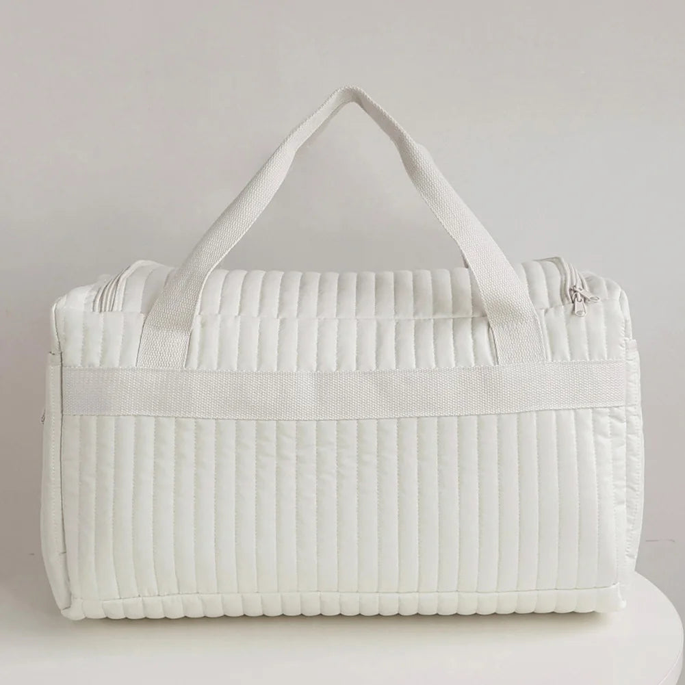 Quilted Baby Diaper Bag large capacity weekender bag