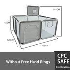 Large waterproof baby playpen by Nova Mart, indoor safety barrier fence with secure panels for child play area.