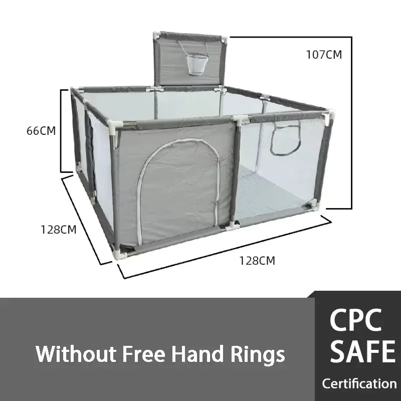 Large waterproof baby playpen by Nova Mart, indoor safety barrier fence with secure panels for child play area.