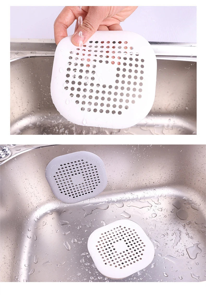 Silicone Sink Strainer, Shower Drain Plug Hair Catcher, Bathtub Kitchen Sink Filter Screen Bathroom Accessories - Image 26