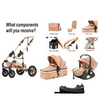 3 in 1 Baby Stroller foldable travel system