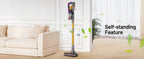 Kissof S17 Pro cordless vacuum cleaner by Nova Mart with 550W power, 55Kpa suction, and 60-minute runtime.