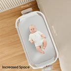 Automatic rocking baby bassinet with music and lights by Nova Mart, featuring a cozy cradle for newborns.