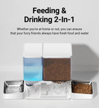 ROJECO 2In1 Automatic Pet Feeder Gravity Water Fountain 8.5L Button Version Auto Cat Kibble Dispenser with Water Refill Drinker - Image 9