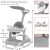 Nova Mart multifunctional baby walker with sunshade, cushioned seat, and built-in music for easy mobility and entertainment.