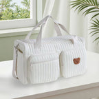 Quilted Baby Diaper Bag large capacity weekender travel bag