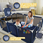 Large Nova Mart baby playpen with soft padding and ball pool, providing a safe and comfortable play area for kids.