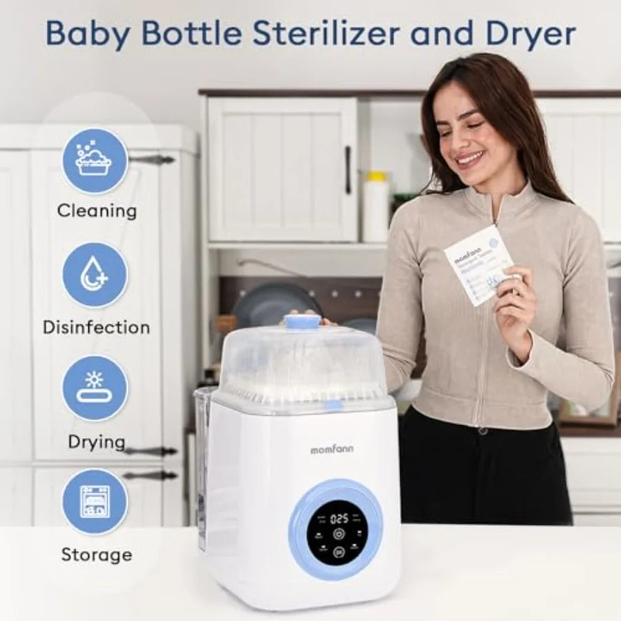 Nova Mart baby bottle washer and sterilizer with dryer, all-in-one cleaner for bottles, pump parts, and baby essentials.