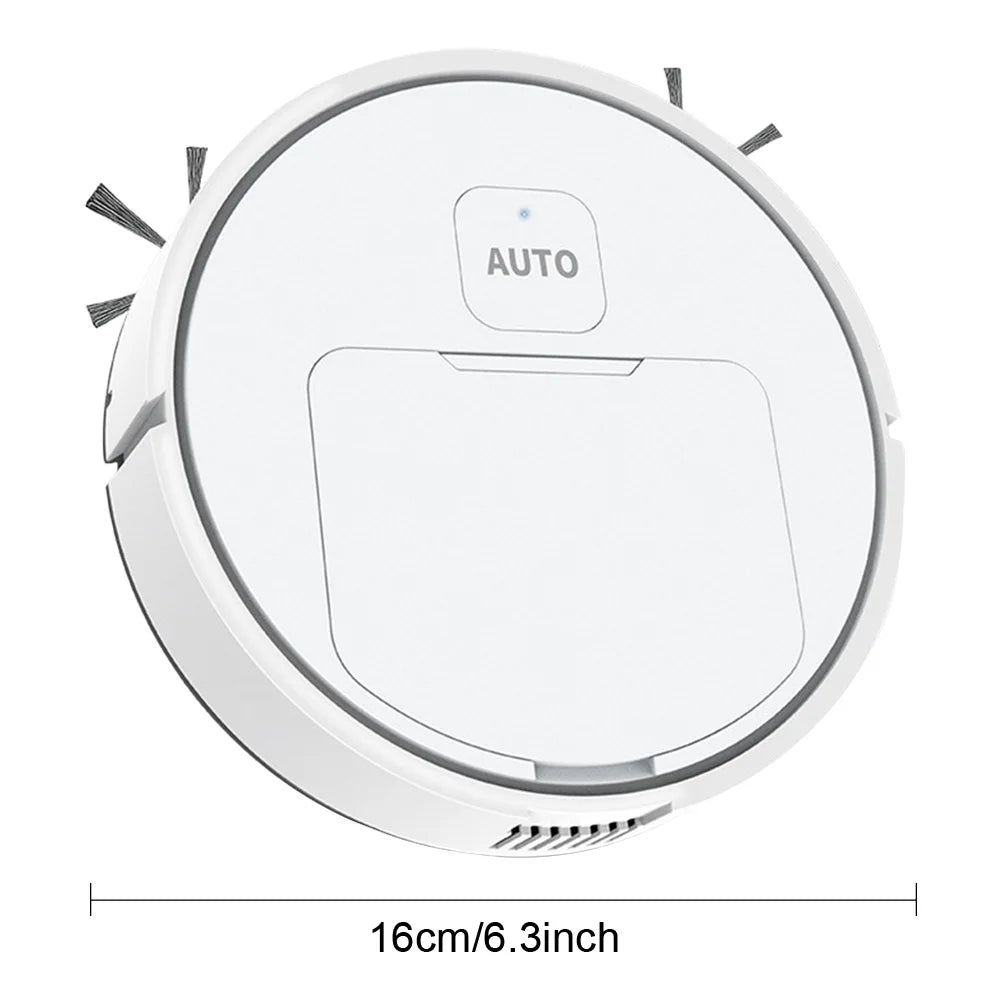 Nova Mart 3-in-1 robotic vacuum cleaner with mop and sweep function, featuring 1000Pa suction power on a hardwood floor.
