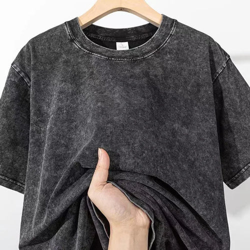 Men's Heavy Cotton Oversized T-Shirt – Vintage Washed Finish