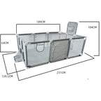 Baby playpen with steel pipes and ball box by Nova Mart, featuring a safe, spacious area for babies to play and explore.