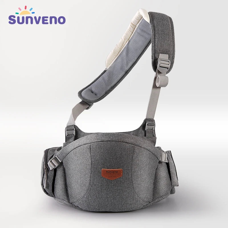 Adjustable Sunveno baby carrier by Nova Mart with one shoulder strap, designed for comfortable infant carrying.