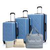 Travelhouse 3-piece ABS hardcase luggage set with duffel bag by Nova Mart, featuring durable suitcases and a matching duffel.