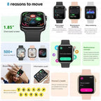 Nova Mart GPS Smart Watch Series 10 with music, NFC, Bluetooth call features, displaying a sleek digital watch face.