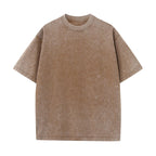 Men's oversized vintage washed cotton T-shirt by Nova Mart, featuring a relaxed fit and streetwear style.