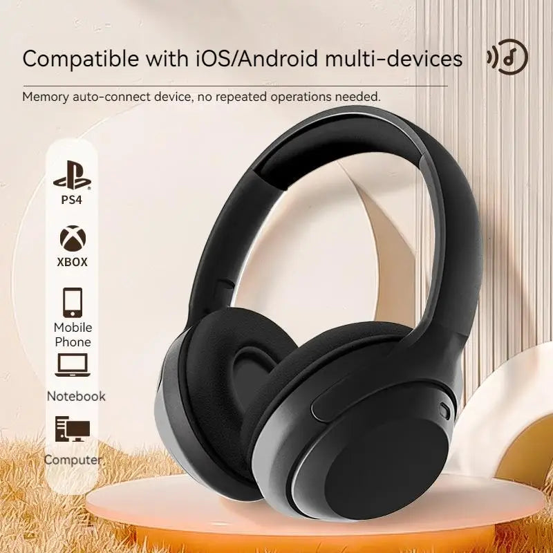 Wireless gaming headphones by Nova Mart with 360° surround sound, deep bass, HD mic, and 20-hour battery life.