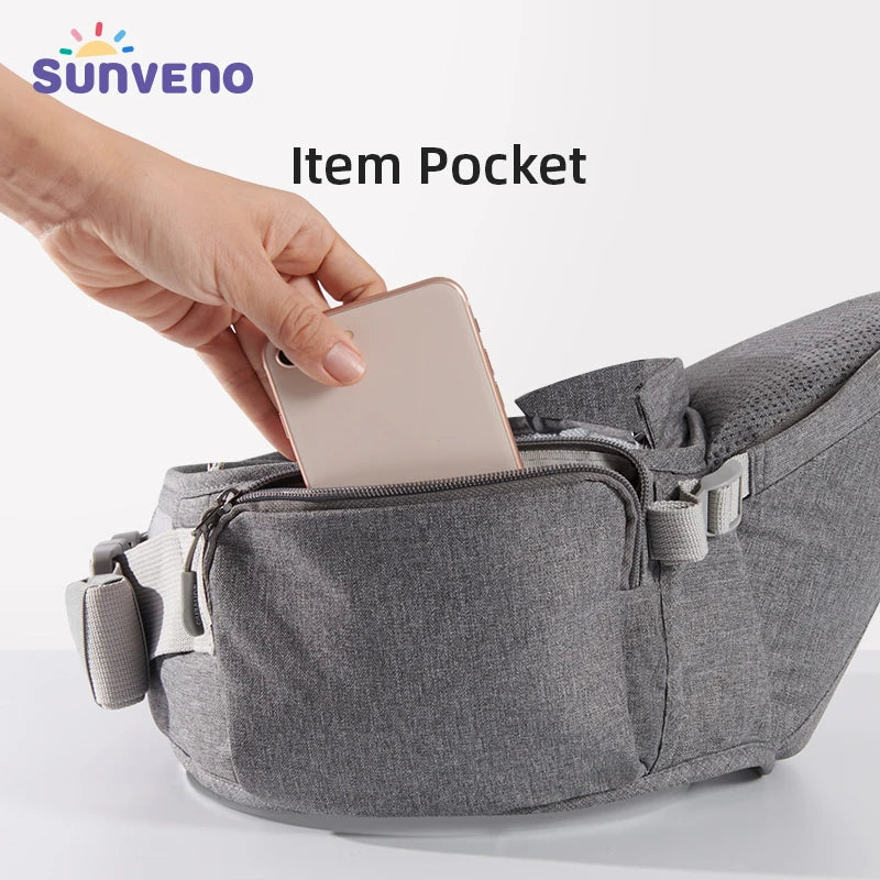 Sunveno adjustable one-shoulder baby carrier by Nova Mart, lightweight fabric with padded shoulder strap for comfortable baby carrying