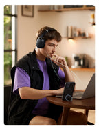UGREEN Max5c ANC headphones with LDAC Hi-Res audio and 75-hour battery, shown in black over-ear design with ear cushions.