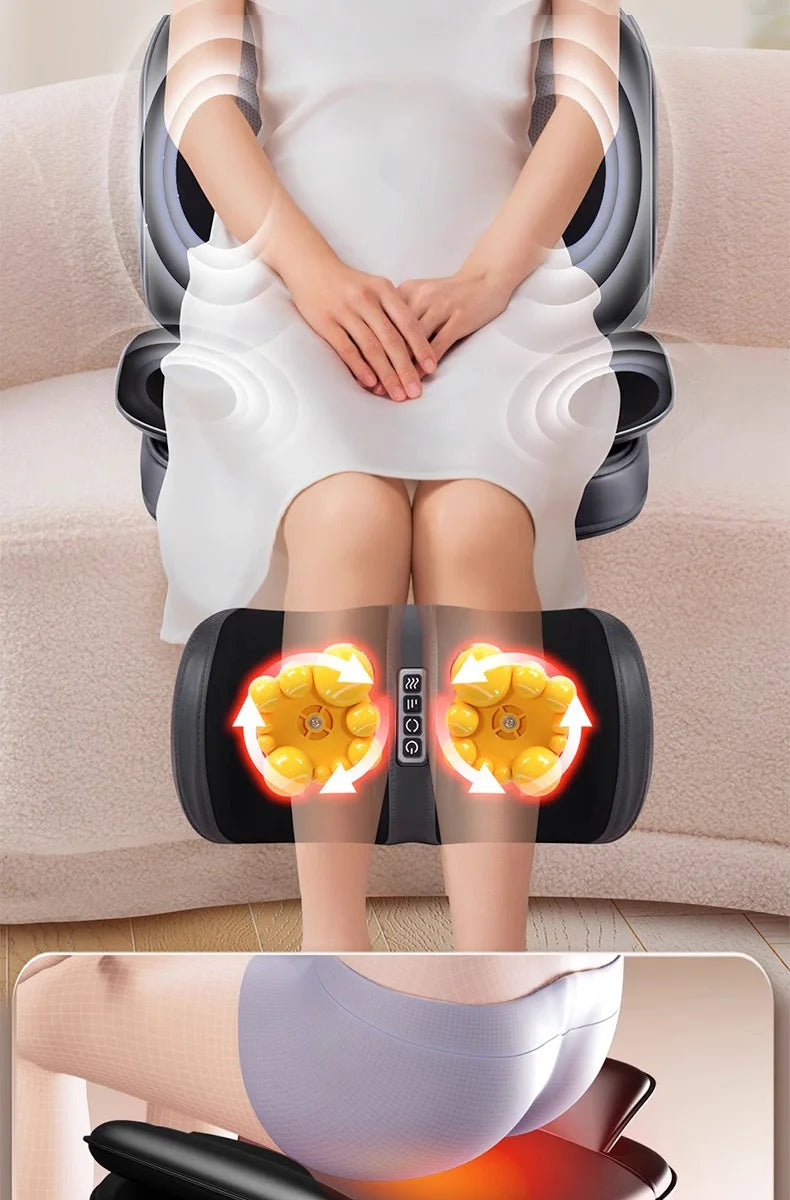 Nova Mart Shiatsu neck and back massager with heat, 3D kneading chair pad for soothing relief and muscle relaxation.