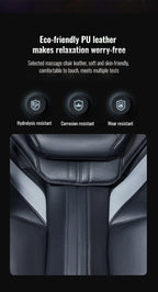 Nova Mart 4D Zero Gravity Massage Chair with voice control and Bluetooth, showcasing a sleek, modern design with padded armrests.