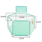 Nova Mart safety baby playpen with basketball frame, indoor kids playground for safe and fun play area.