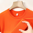 Men's Korean casual cotton round neck T-shirt by Nova Mart, featuring a simple, comfortable design in neutral colors.