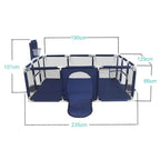 Baby playpen with steel pipes and ball box by Nova Mart, featuring a safe, colorful play area for infants and toddlers.
