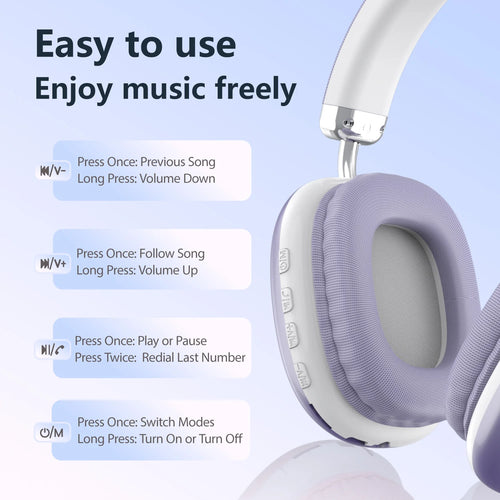 Wireless Bluetooth Headphones Over Ear – HiFi Sound