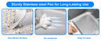 XL Stainless Steel Cat Litter Box – Side Opening Splash-Proof - Image 9
