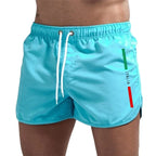 Men's Italy summer casual board shorts by Nova Mart featuring a colorful tropical print and comfortable fit.