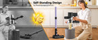 Nova Mart cordless vacuum cleaner with LED screen, 500W power, 55Kpa suction, self-standing design, and smart features.