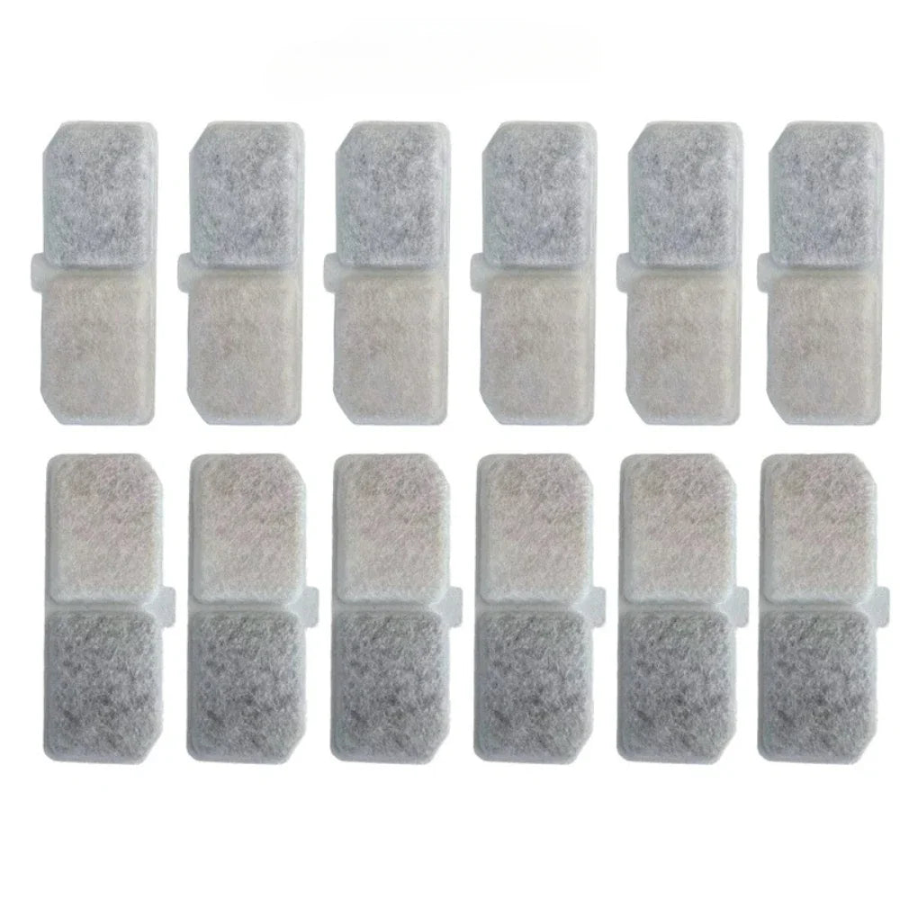 Cat water fountain filter from the 12-pack, showcasing advanced multi-layer filtration with activated carbon and ion-exchange