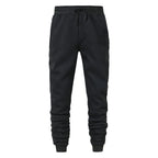 Men's casual jogger sweatpants by Nova Mart shown in black, featuring a comfortable fit and sporty design for gym and casual wear.